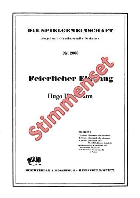 Feierlicher Eingang